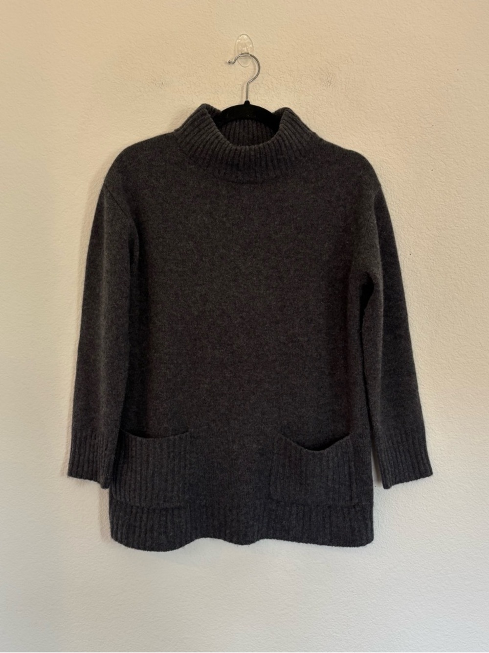 The Cashmere Project Mock Neck Patch Pockets Sweater